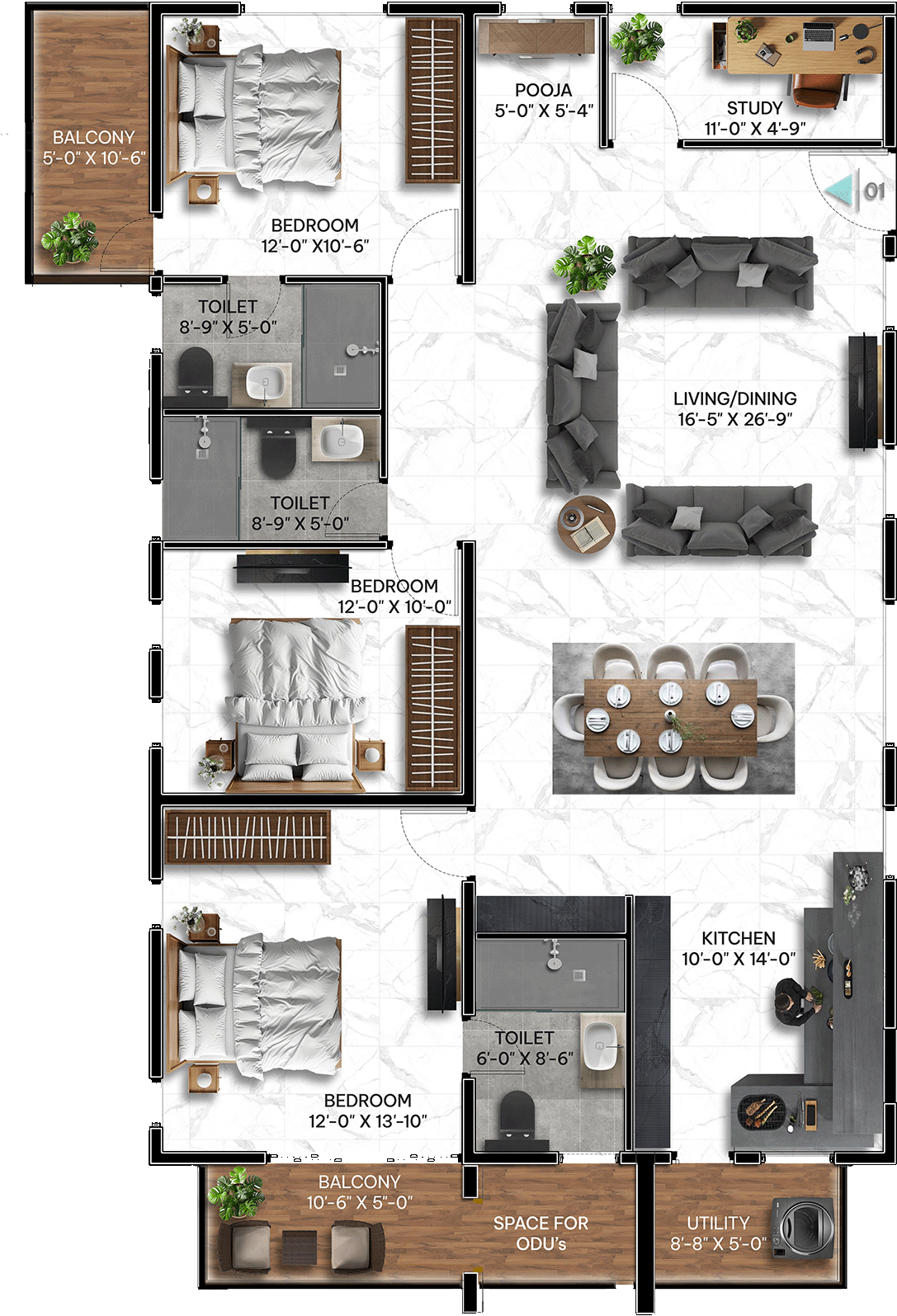 3 Bedrooms Bedrooms, ,3 BathroomsBathrooms,Apartment,Available Floor Plans,1761