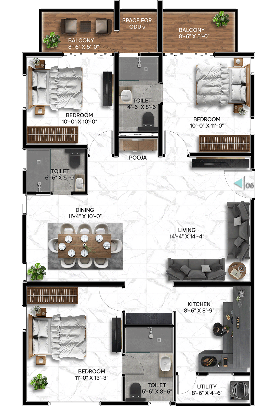 3 Bedrooms Bedrooms, ,3 BathroomsBathrooms,Apartment,Available Floor Plans,1688