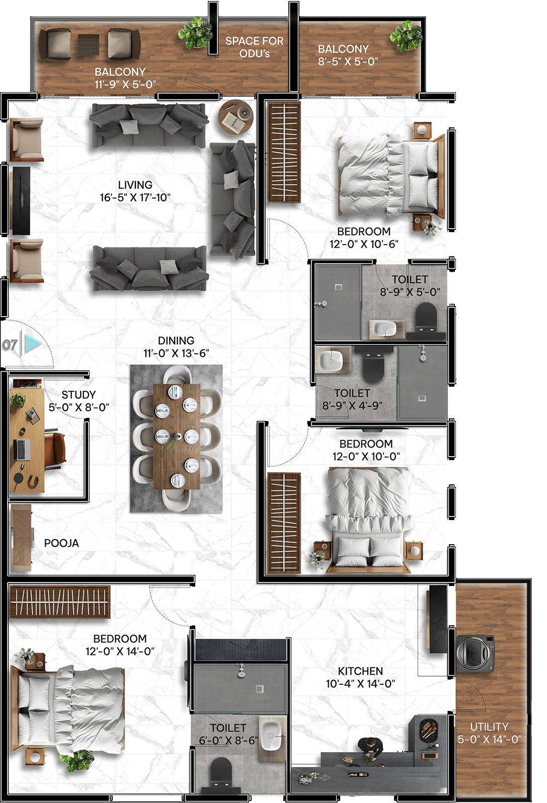3 Bedrooms Bedrooms, ,3 BathroomsBathrooms,Apartment,Available Floor Plans,1678