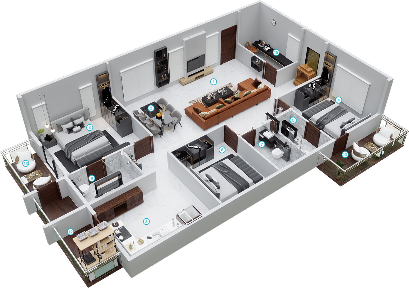 3 Bedrooms Bedrooms, ,3 BathroomsBathrooms,Apartment,Available Floor Plans,1803