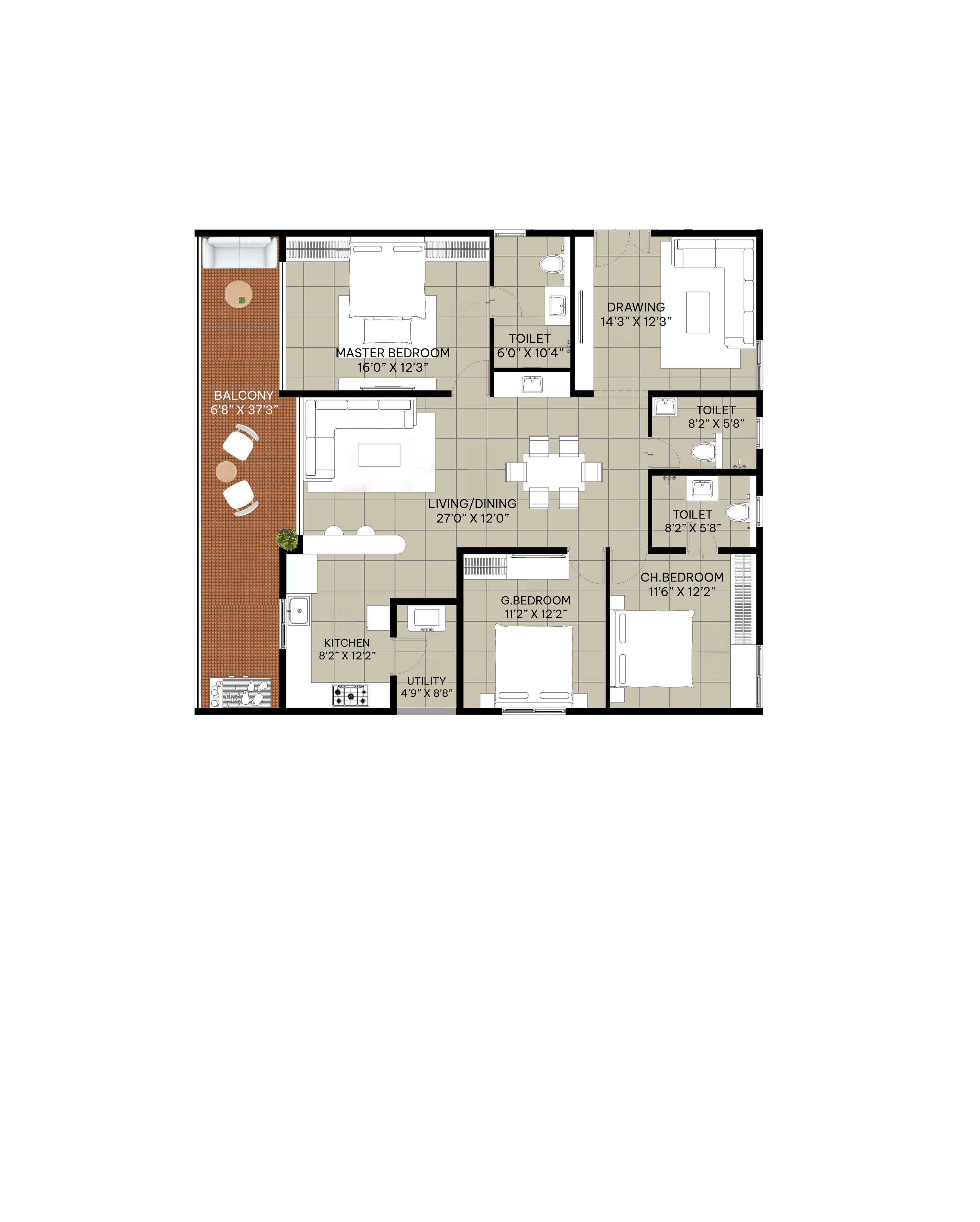 3 Bedrooms Bedrooms, ,3 BathroomsBathrooms,Apartment,Available Floor Plans,1597