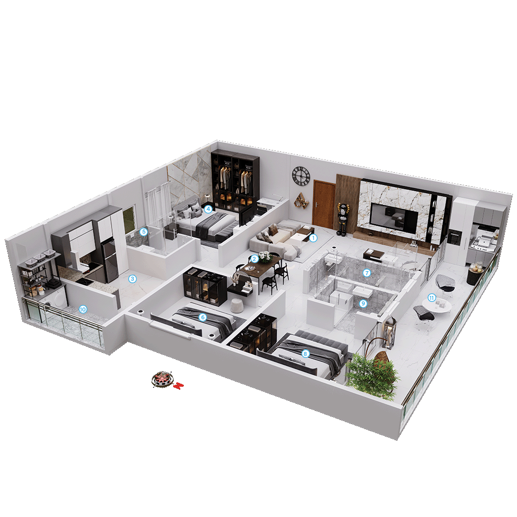3 Bedrooms Bedrooms, ,3 BathroomsBathrooms,Apartment,Available Floor Plans,1613