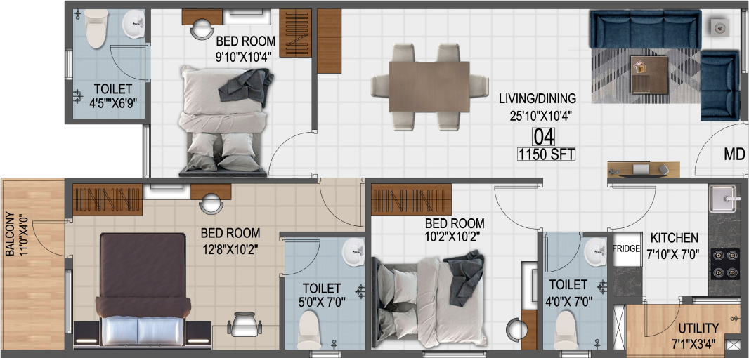 3 Bedrooms Bedrooms, ,3 BathroomsBathrooms,Apartment,Available Floor Plans,a040I00002IRZGLQA5