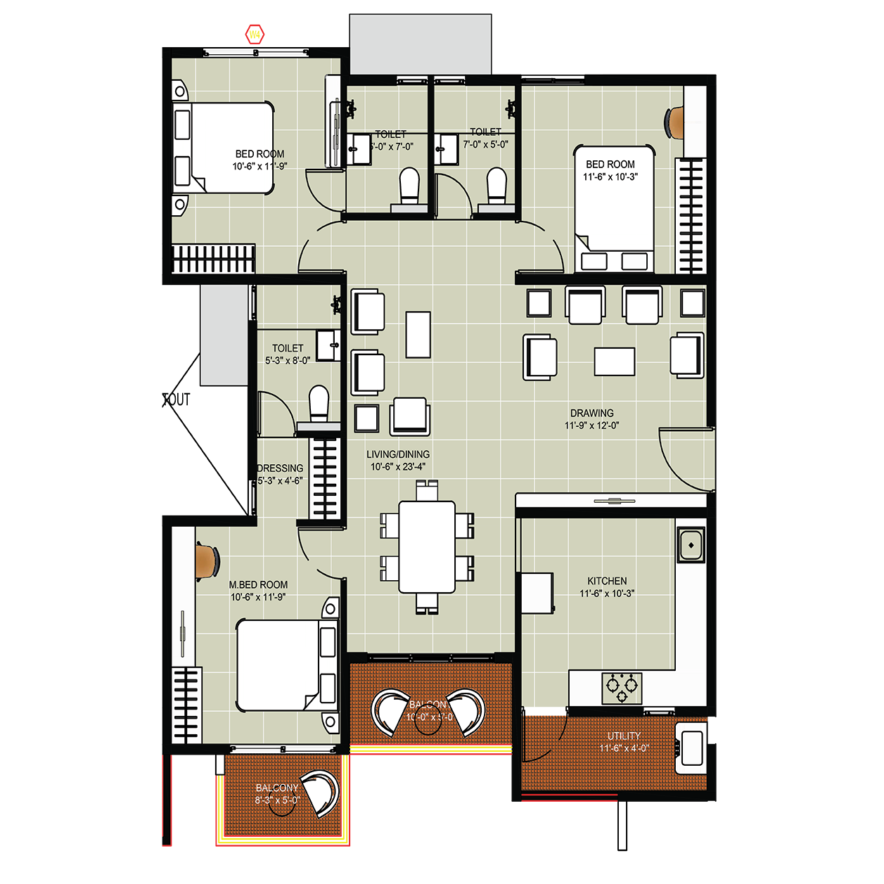 3 Bedrooms Bedrooms, ,3 BathroomsBathrooms,Apartment,Available Floor Plans,1546