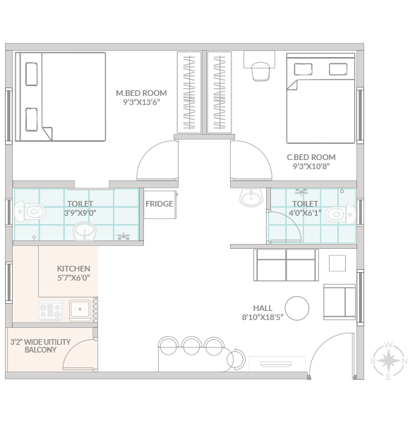 2 Bedrooms Bedrooms, ,2 BathroomsBathrooms,Apartment,Available Floor Plans,1224