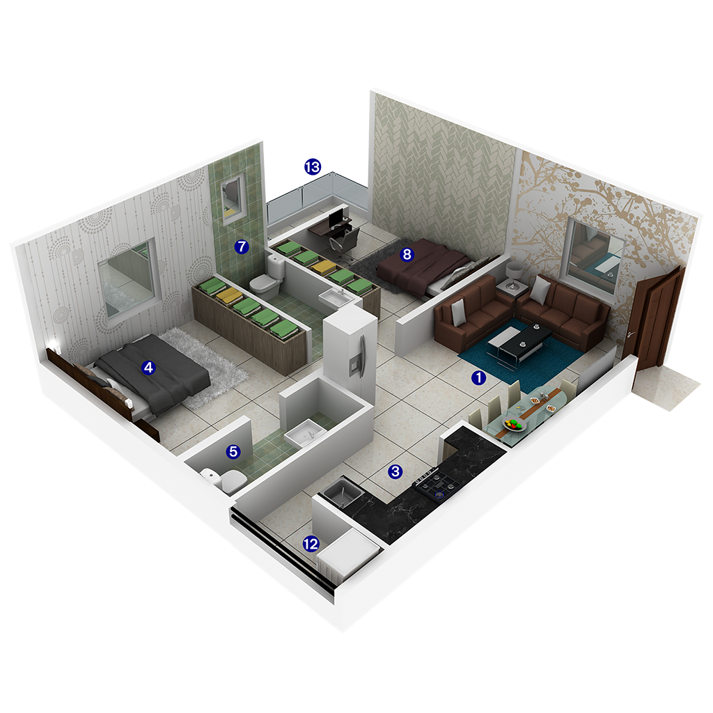 2 Bedrooms Bedrooms, ,2 BathroomsBathrooms,Apartment,Available Floor Plans,1209