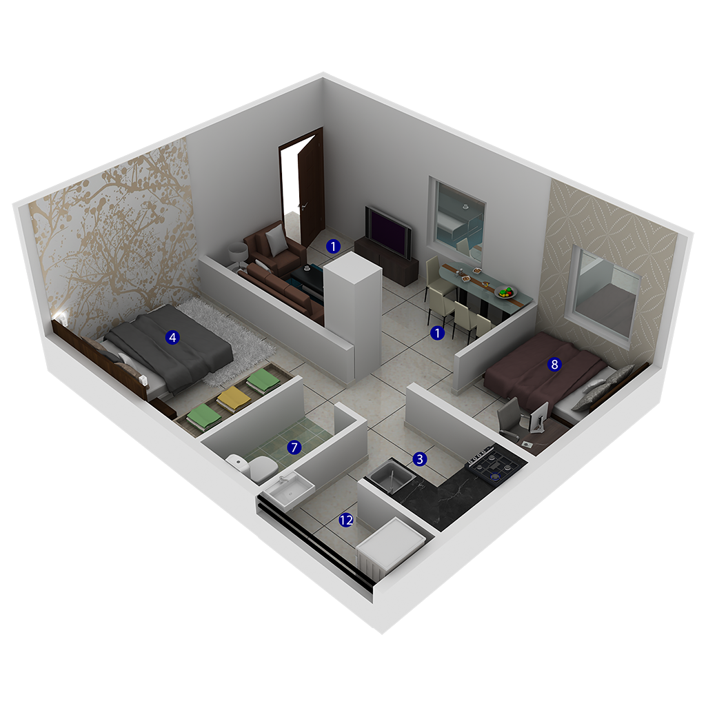 2 Bedrooms Bedrooms, ,1 BathroomBathrooms,Apartment,Available Floor Plans,1161