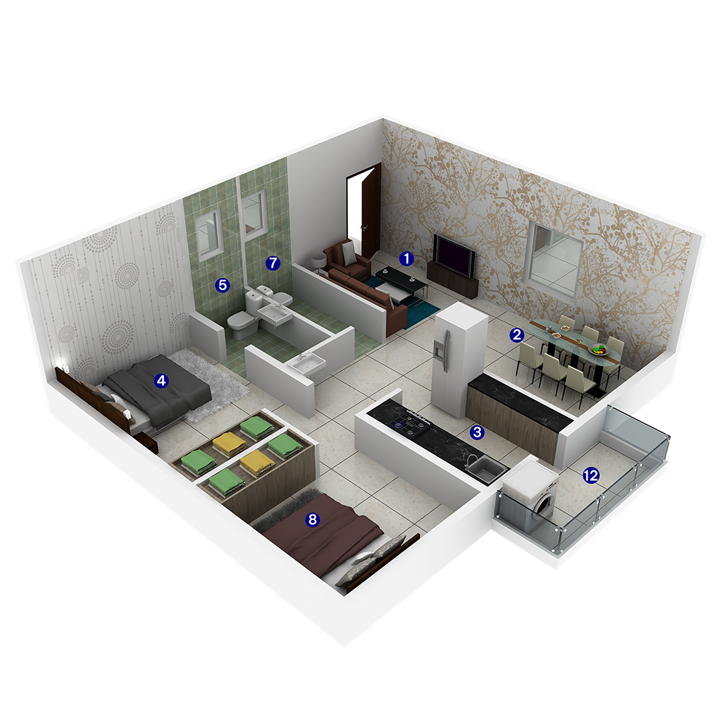 2 Bedrooms Bedrooms, ,2 BathroomsBathrooms,Apartment,Available Floor Plans,1152
