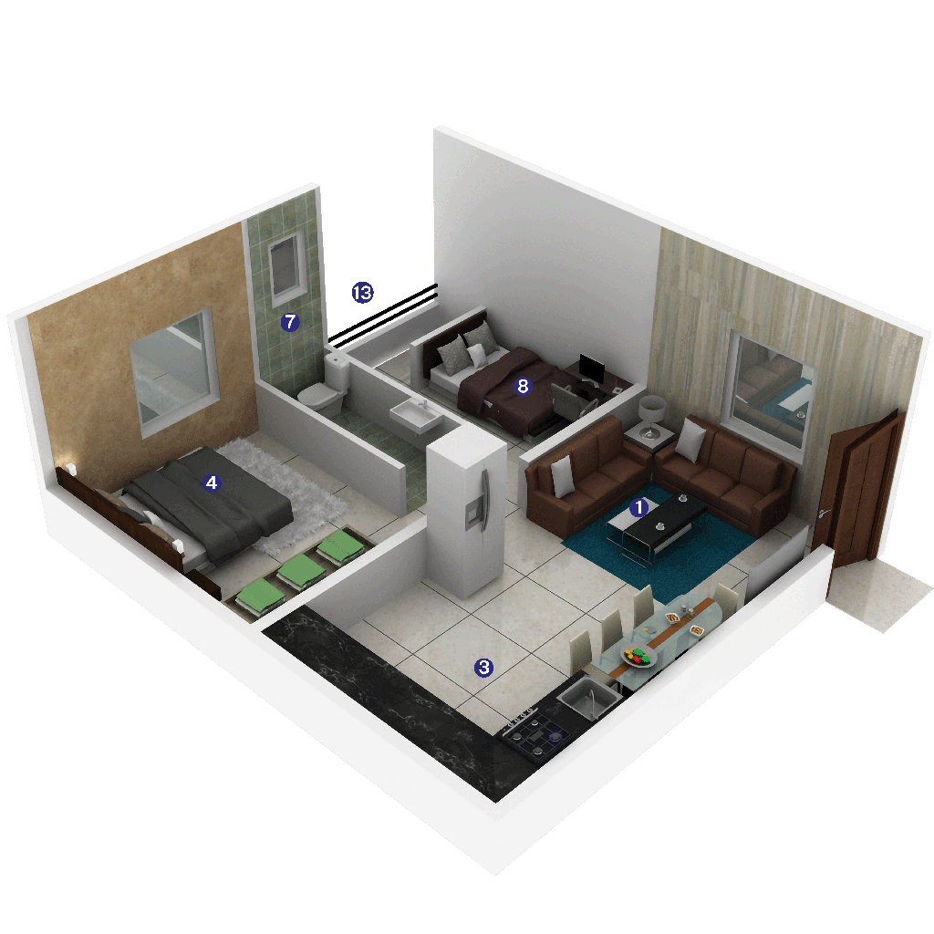 2 Bedrooms Bedrooms, ,1 BathroomBathrooms,Apartment,Available Floor Plans,1255